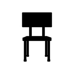 school chair equipment wooden metal vector illustration