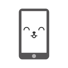 kawaii cellphone cartoon vector illustration graphic design