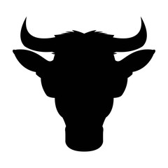 Vector image of a cow wearing glasses.