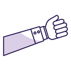 hand human fist isolated icon vector illustration design