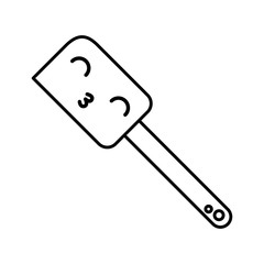 kawaii silicone spatula cartoon vector illustration graphic design
