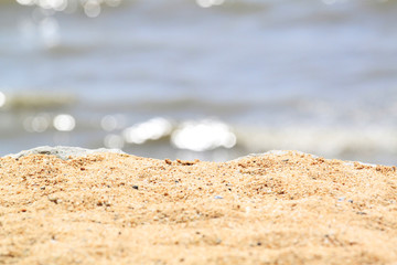 Beautiful beach sand and sea background