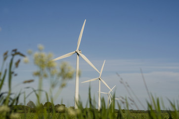 Wind turbines in the fields of Scandinavian
