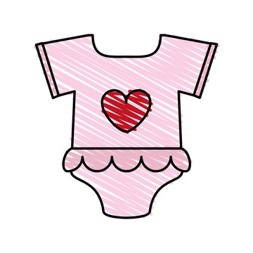 pink baby clothes icon illustration vector design graphic sketch