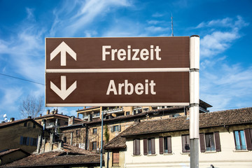 Obraz premium Schild 230 - Freizeit