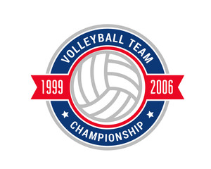 Modern Volleyball Logo - Volleyball Championship Badge