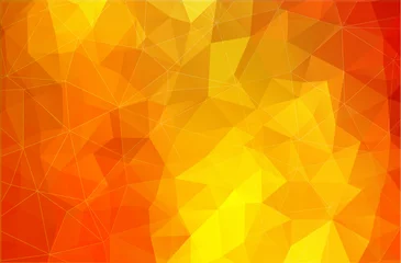 Poster Flat bright yellow abstract triangle shape background © igor_shmel