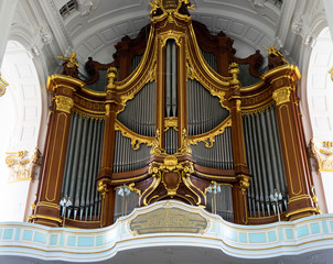 Kirchenorgel, St. Michaelis Kirche in Hamburg