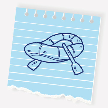 rafting doodle