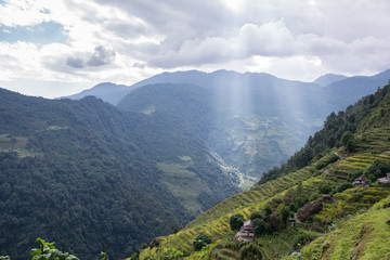 Obraz premium View on the way to Annapurna base camp