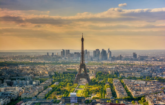 Eiffel tower ,Urban Skyline, Paris, France
