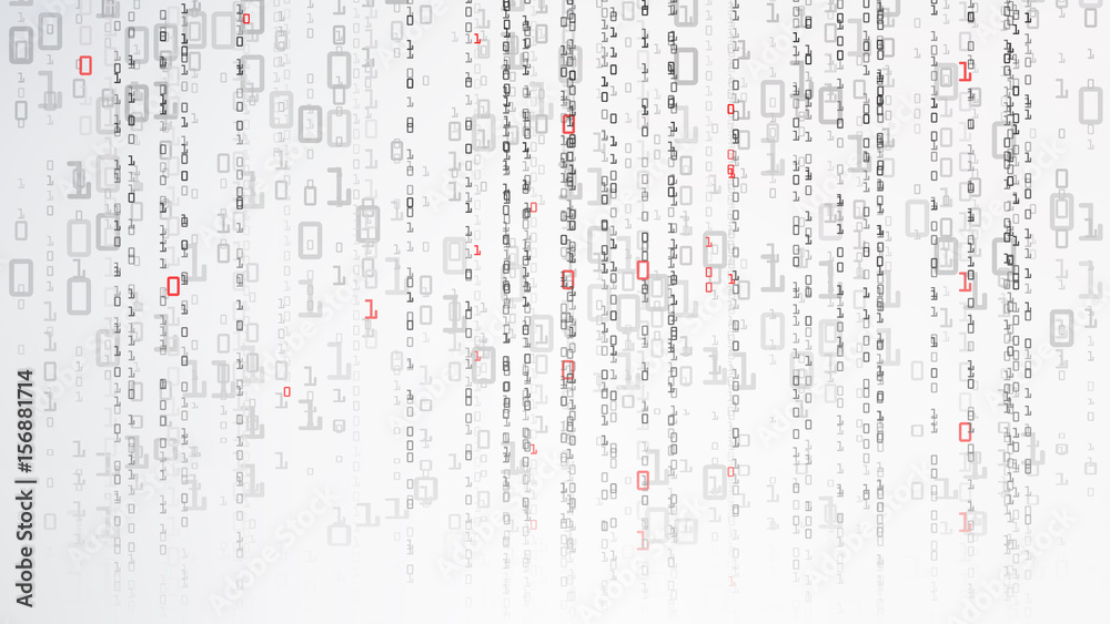 Aufkleber binary cyberspace background. coding or hacker concept. matrix style. vector illustration