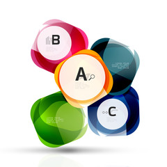 Vector shiny blank web option boxes