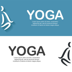 Yoga logo design vector template