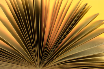 Books on an old wooden table