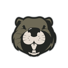 Beaver head mascot 4