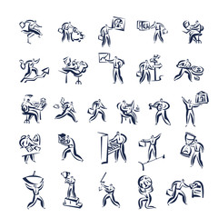 businessman concept illustration collection set. Vector Illustration.