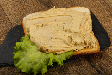 Sandwich with hummus