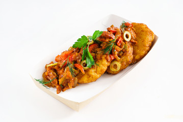 potato pancakes with vegetables
