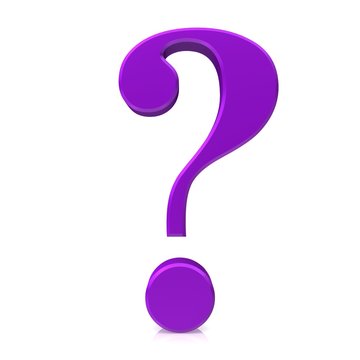 recommend clip art: question mark purple lila violet 3d isolated on white background interrogation point punctuation mark asking sign in high resolution for business presentation and internet