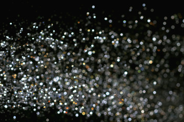 Water Spray Bokeh on the black background.