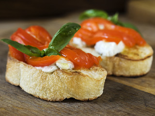 Bruschetta with feta cheese