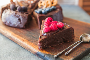 Close up of chocolate cake