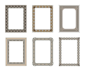 Vector decorative frame. Elegant element for design template, place for text. Floral border. Lace decor for birthday and greeting card, wedding invitation.