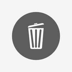 Trash can icon. Delete, Move to Trash, clear the disk space. Vector illustration.