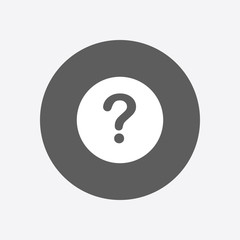 Question mark sign icon. Help symbol. FAQ sign. Flat design style. 