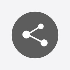 Share  sign icon. Vector of flat design style.