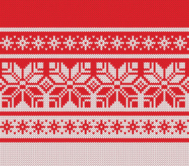Winter Sweater Design. Seamless Knitting Pattern