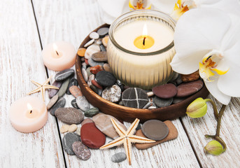 Spa products with orchids