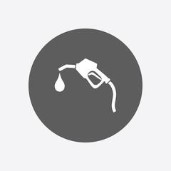 Gasoline pump nozzle sign.Gas station icon. Flat design style.