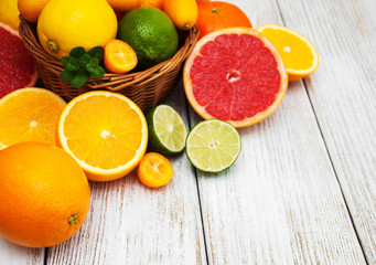Obraz na płótnie Canvas Fresh citrus fruits