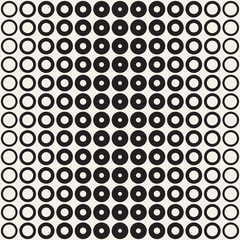 Abstract black and white pattern background. Seamless geometric circle halftone. Stylish modern texture..