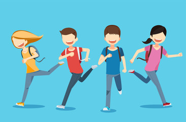 Teen and good health. Getting to school.Begin the term. field trips