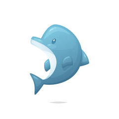 Cartoon dolphin vector