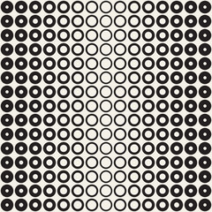 Abstract black and white pattern background. Seamless geometric circle halftone. Stylish modern texture..