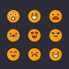 Emoticons, emoji set