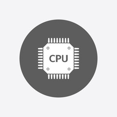 Circuit board  icon. Technology scheme square symbol. Flat design style.