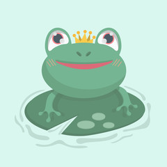 Little frog. Vector illustration of a cute little frog.