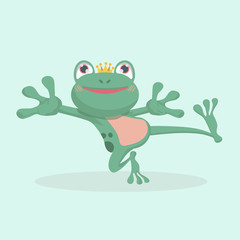 Little frog. Vector illustration of a cute little frog.