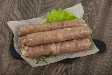Natural sausages for grill