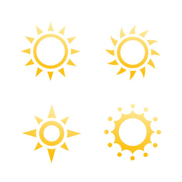 sun logo elements, icons
