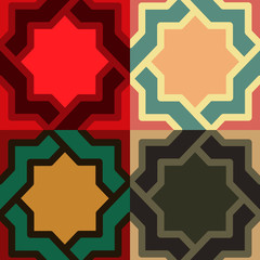 decorative pattern. different color option.vector illustration