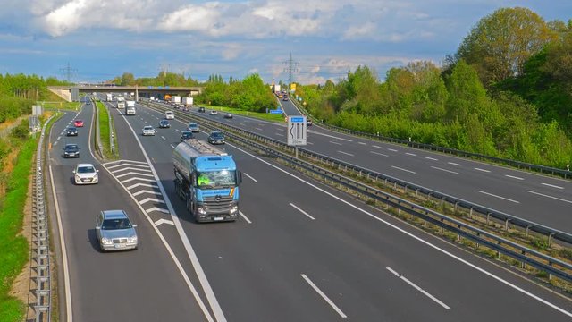 Germany traffic on road Berliner Strasse