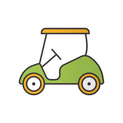Golf cart color icon
