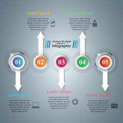 Business Infographics origami style Vector illustration.