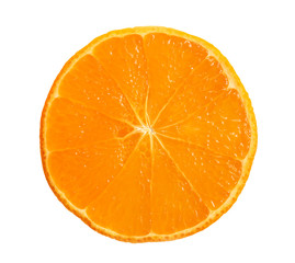Fototapeta na wymiar Slice of delicious citrus fruit on white background